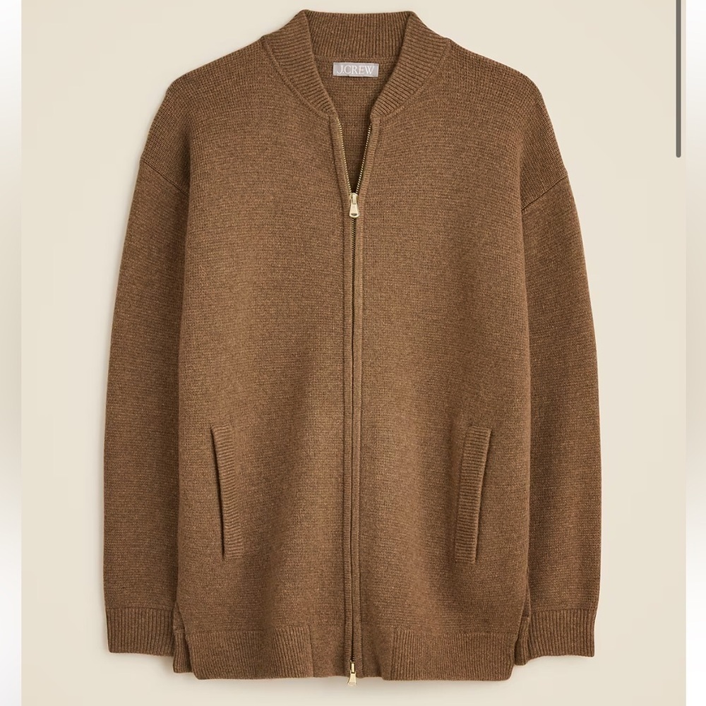J crew Full-zip flight sweater-jacket